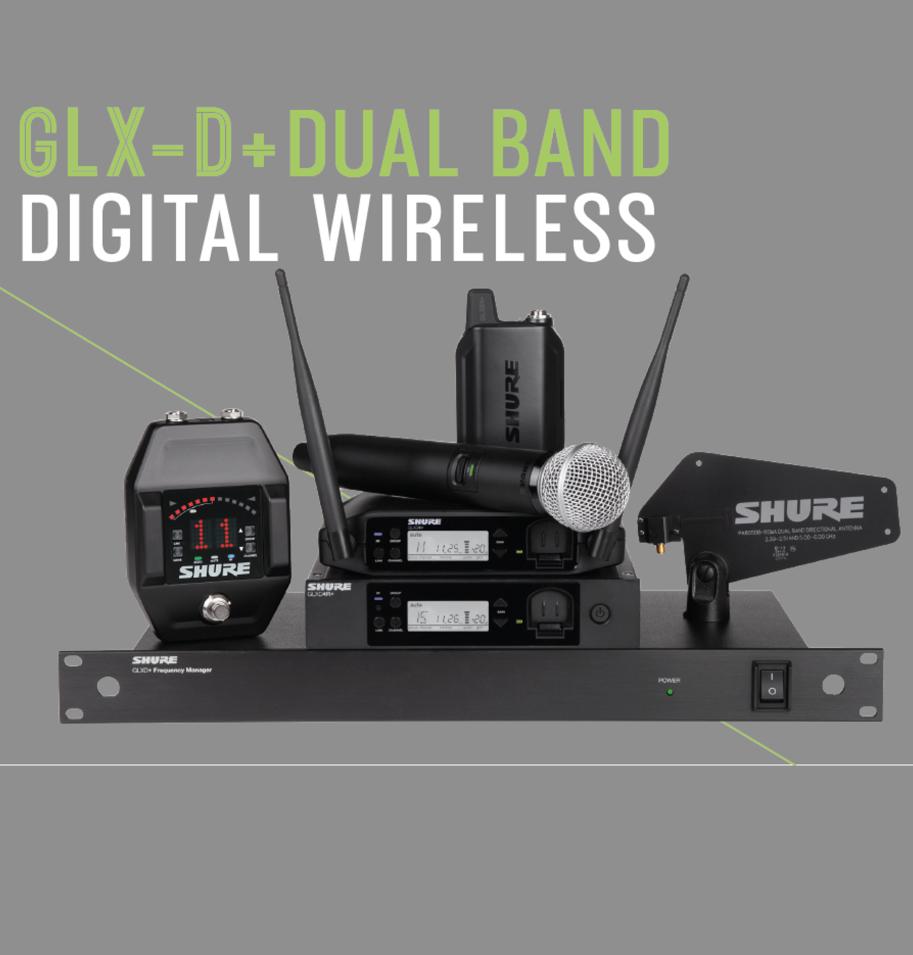 Shure全新升级的GLX-D+双频段数字无线系统