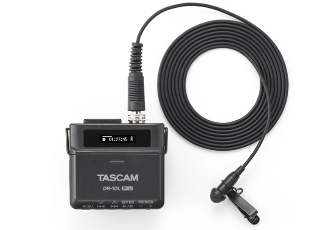 TASCAM DR-10L Pro 现场录音机和领夹式话筒