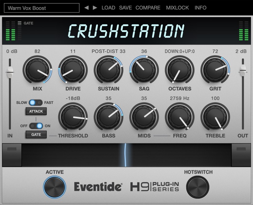 Eventide 发布支持电脑和 iOS 的过载/失真插件 CrushStation