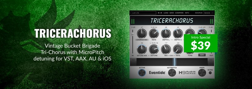 Eventide 发布 TriceraChorus 三声部合唱效果插件