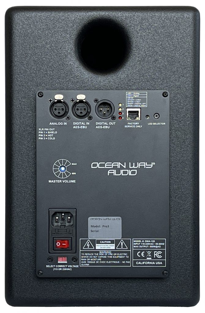 Ocean Way Audio 推出 Pro3 七英寸参考级有源近场监听音箱